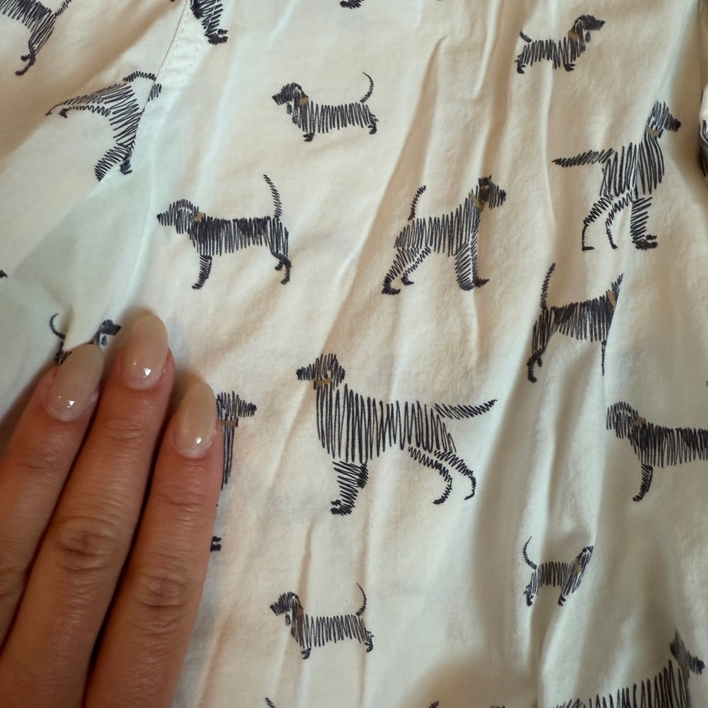 Barbour White and Black Dog Print Shirt - Picture 2 of 4